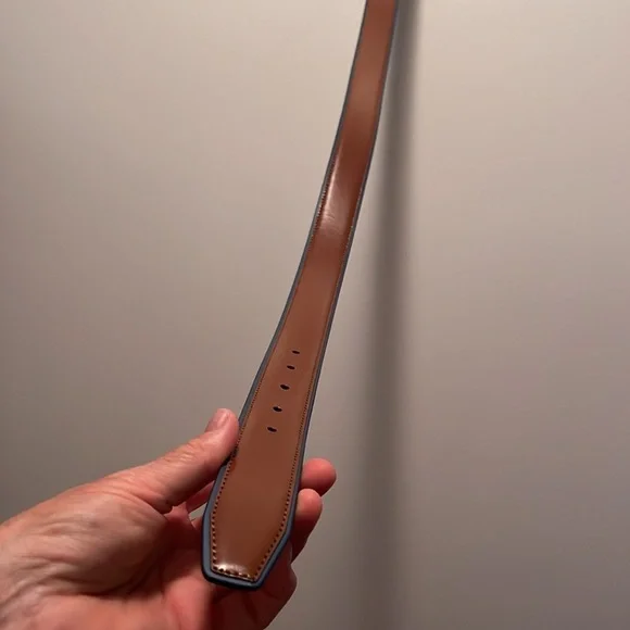 Cole Haan Pop Edge 32mm size 30 Tan/Blue Belt NWT